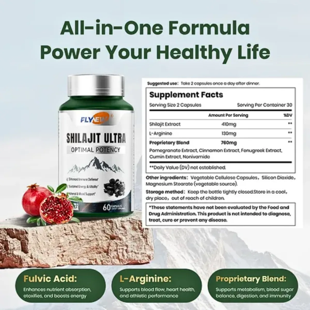 GENERICO - Shilajit Ultra Potenciador Energetico - Flynew