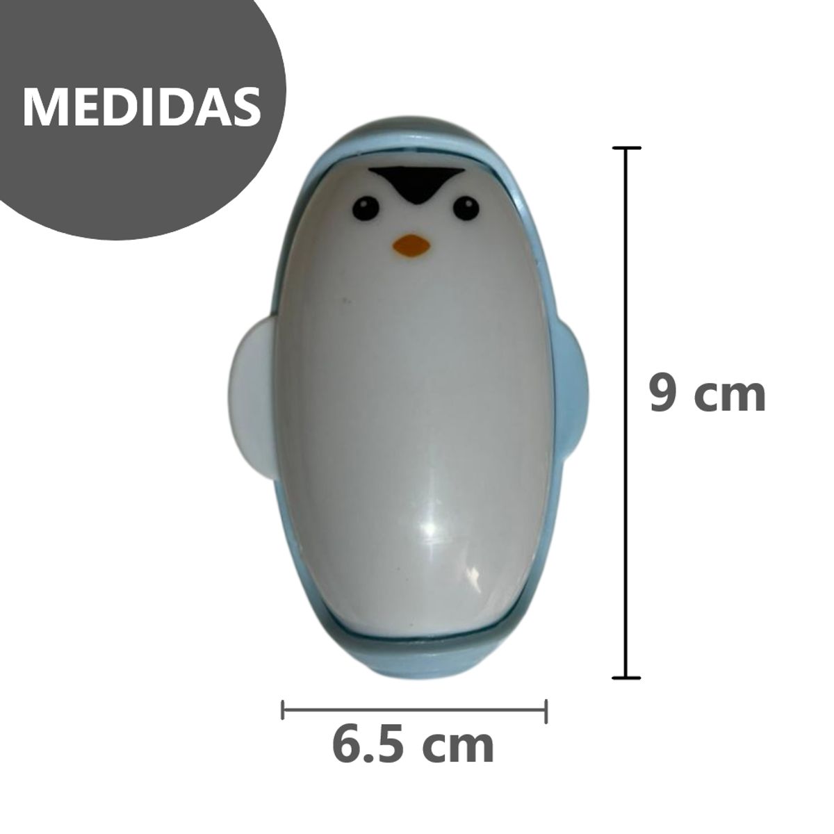 GENERICO - Quita pelusas de pingüino tipo rodillo lavable reutilizable con fuerte adhesivo - Celeste