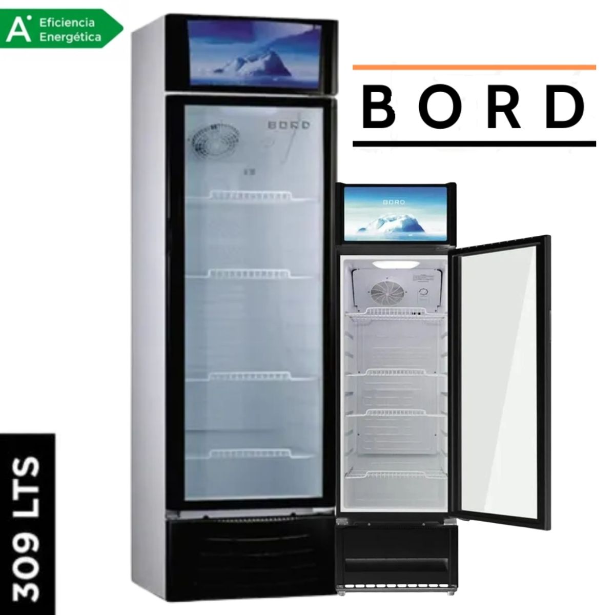 BORD - EXHIBIDOR VERTICAL BORD 309LT COLOR NEGRO MOD EX309-M