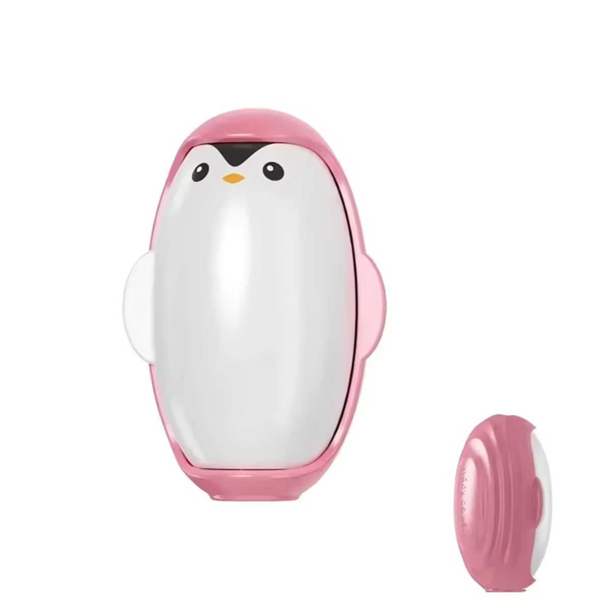 GENERICO - Quita pelusas de pingüino tipo rodillo lavable reutilizable con fuerte adhesivo - Rosado