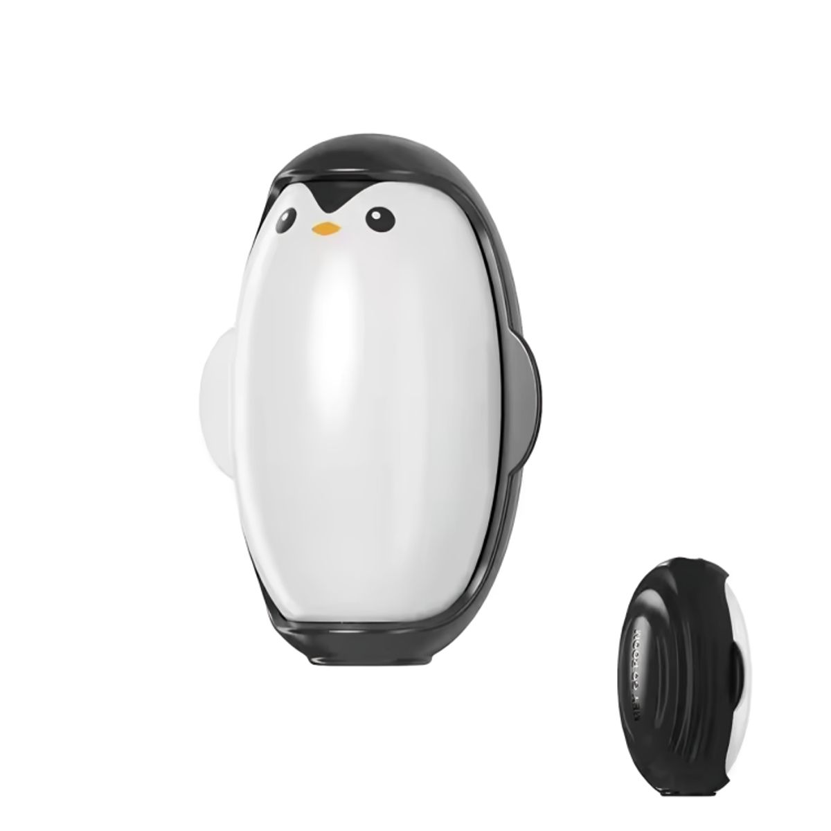 GENERICO - Quita pelusas de pingüino tipo rodillo lavable reutilizable con fuerte adhesivo - Negro