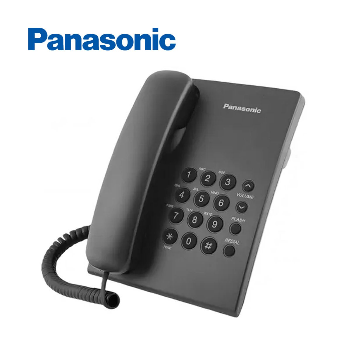 PANASONIC - Teléfono Alámbrico Fijo Panasonic KX-TS500LXW - Negro