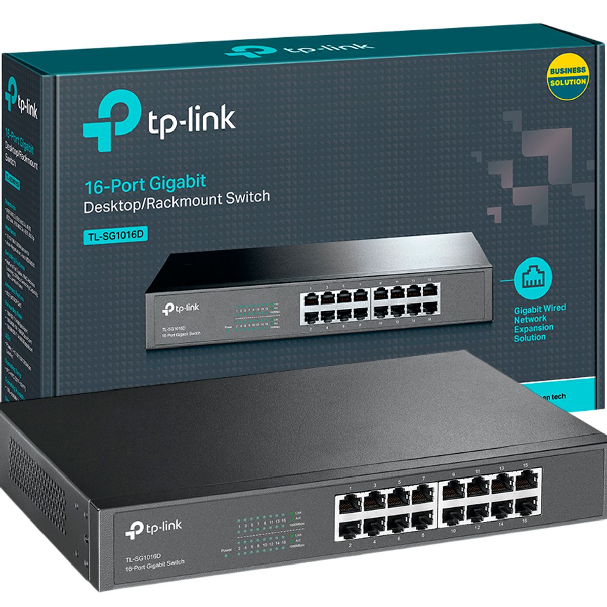 TP LINK - Switch TP-Link TL-SG1016D 16 Puertos Gigabit