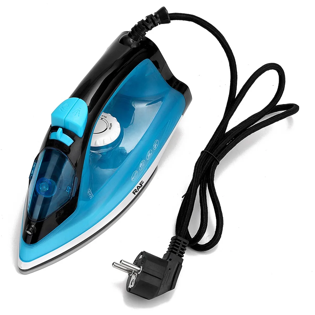 GENERICO - Plancha A Vapor RAF R.1212B 1400W Placa de Cerámica 200ml