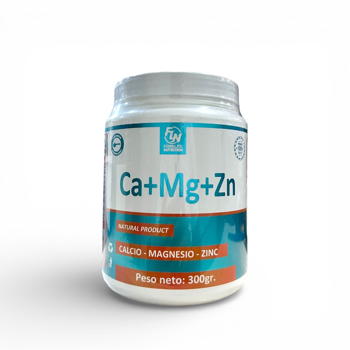 GENERICO - Ca + Mg + Zn 300g  Fordlite Nutrition, Suplemento Alimenticio en Polvo, Calcio Magnesio Zinc