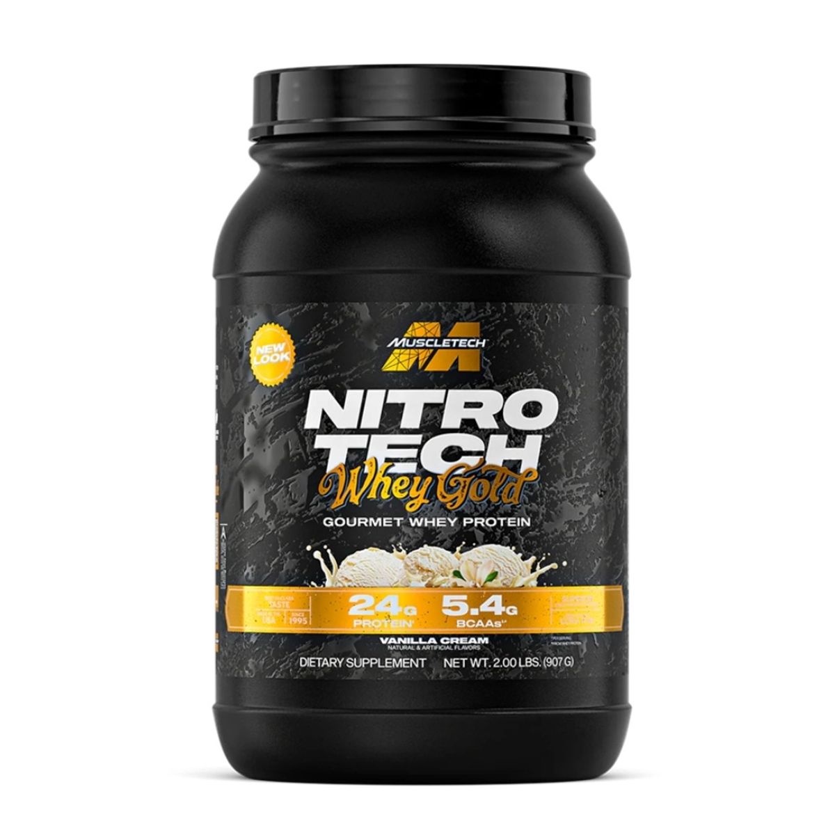 MUSCLETECH - Nitrotech Whey Protein 2 LBS Proteina Muscletech - Vainilla + Shaker