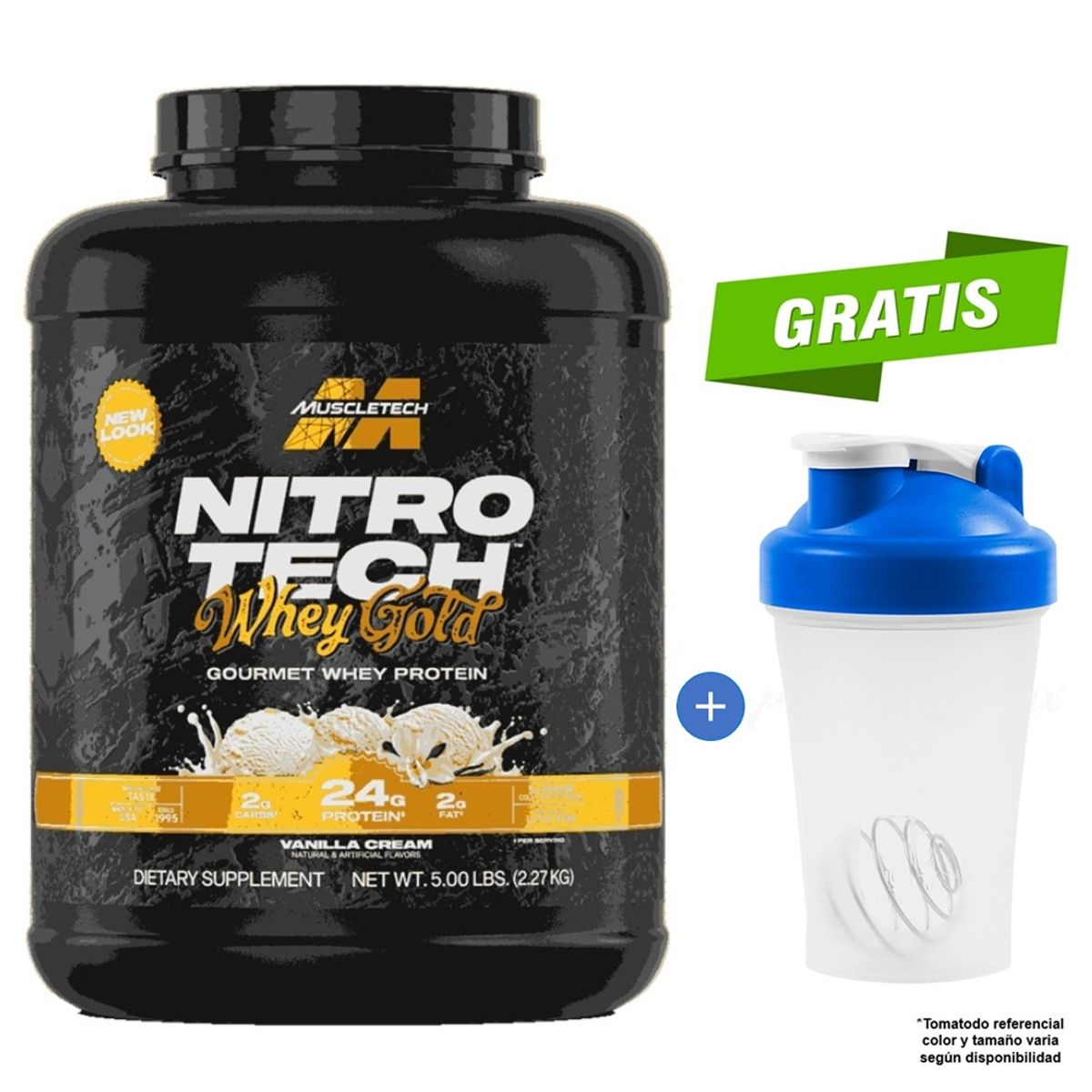 MUSCLETECH - NITRO TECH WHEY PROTEIN 5 LBS VAINILLA CREAM