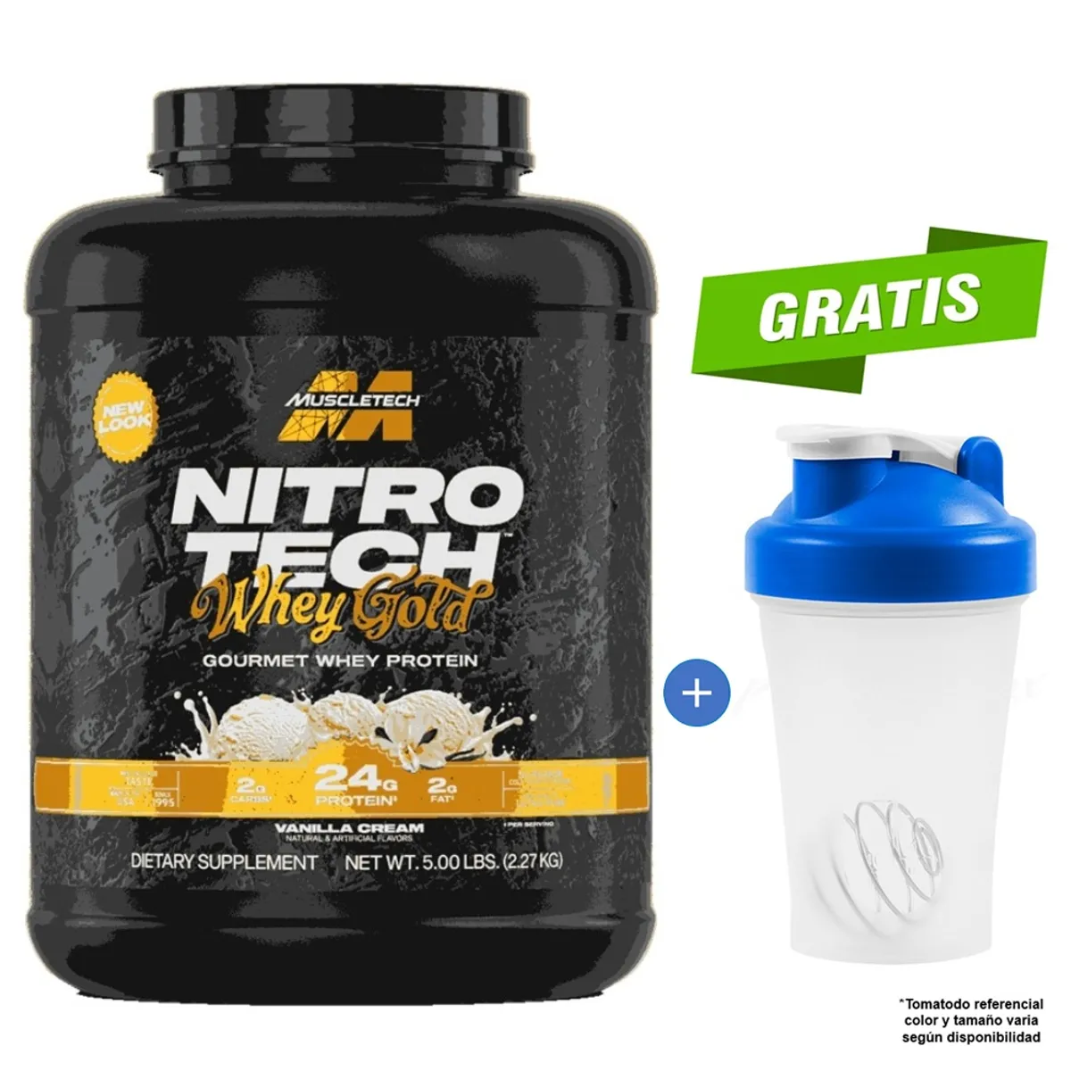 MUSCLETECH - NITRO TECH WHEY PROTEIN 5 LBS VAINILLA CREAM