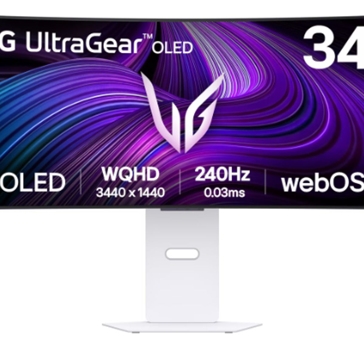 LG - Monitor curvo inteligente para juegos LG UltraGear™ OLED WQHD de 34 pulgadas y 240 Hz