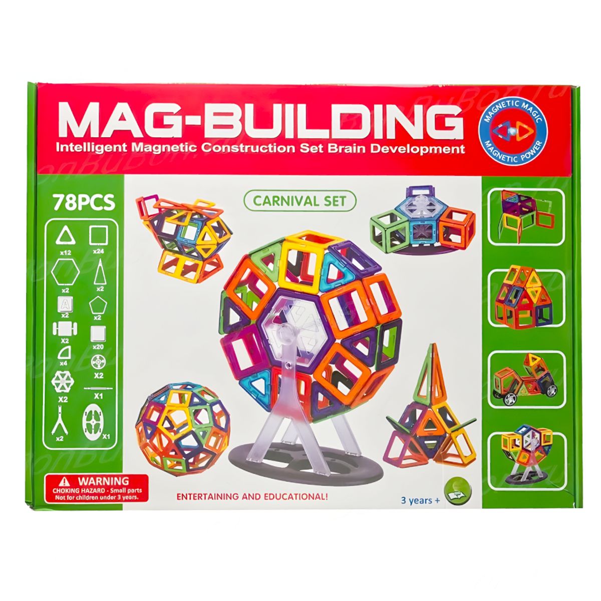 Bloques Magnéticos de Construcción 78 Piezas, marca GENERICO - Foto Principal