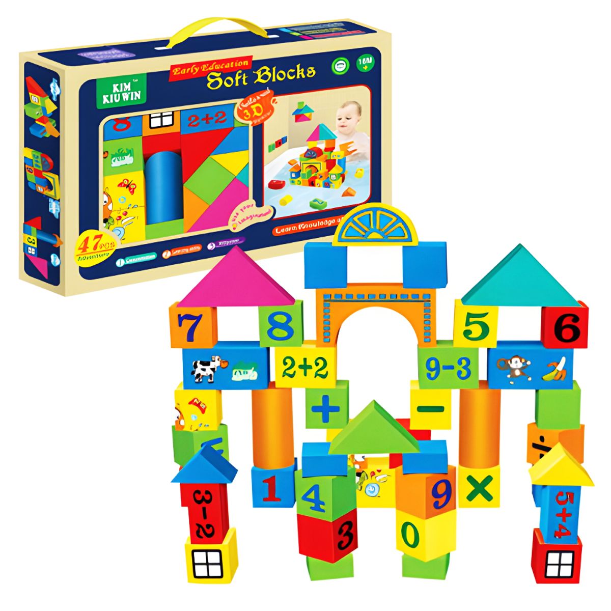 GENERICO - Bloques de Construcción de Espuma EVA para Niños 47 Piezas