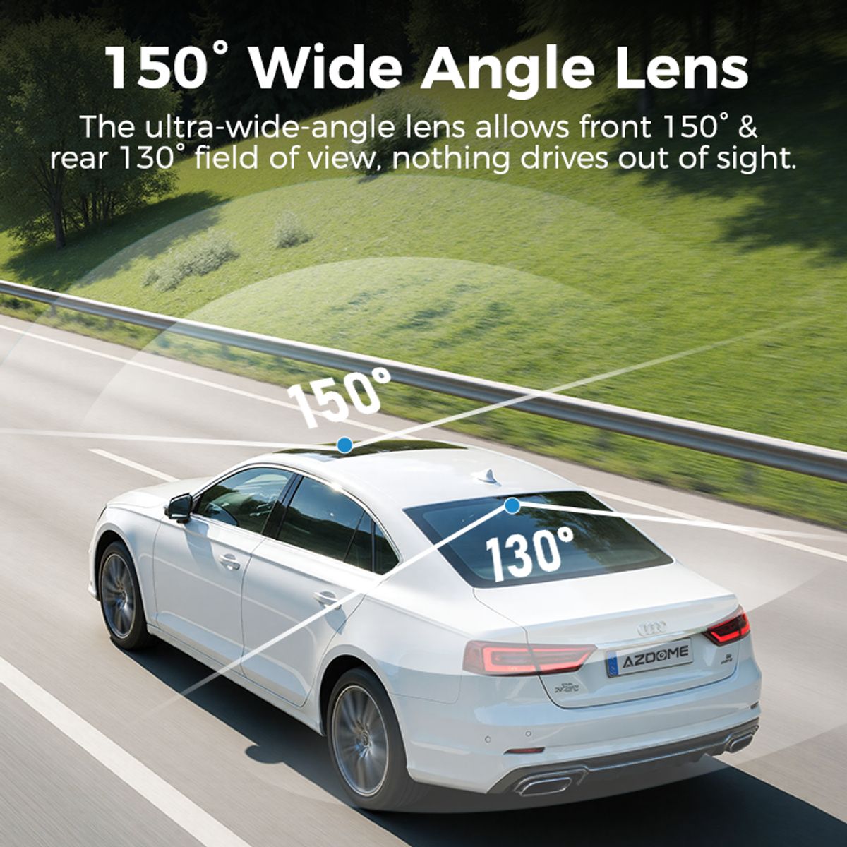 GENERICO - CAMARA PARA AUTOS DASHCAM 4K AZDOME M330 MAX Frontal + Trasera GPS WiFi Dual Band + Micro SD 64GB