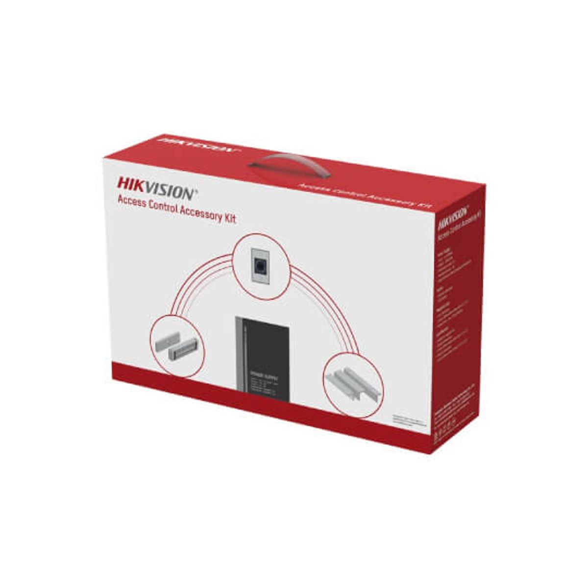 HIKVISION - KIT DE ACCESO HK-DS-KAS-7M01 - Fuente 12V 2A + Botón Salida + Chapa Magnética 600 lbs + Montajes