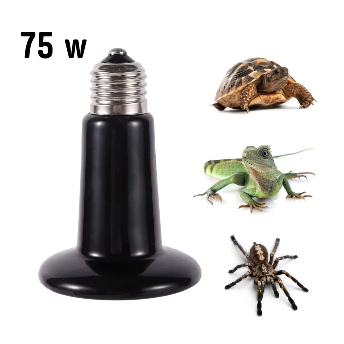 GENERICO - FOCO CERÁMICO DE CALOR 75W E27 REPTILES PARA INCUBADORA