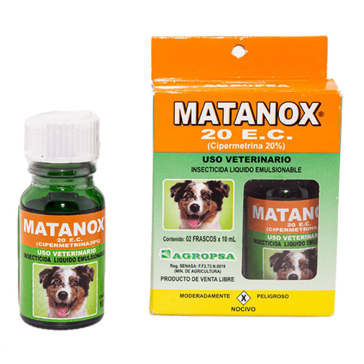 Matanox 20 E.C. (Cipermetrina 20%) – Uso Veterinario, marca GENERICO - Foto Principal