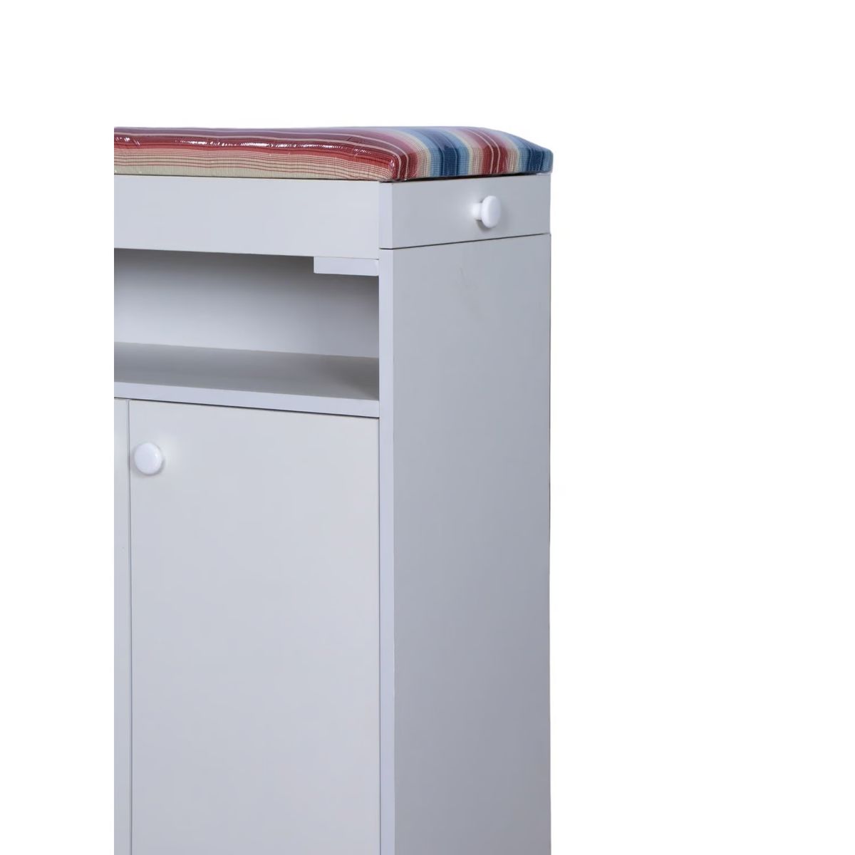 MUEBLES MACRUMO - Mueble Planchador movible de 110cm - Color Blanco - Armado