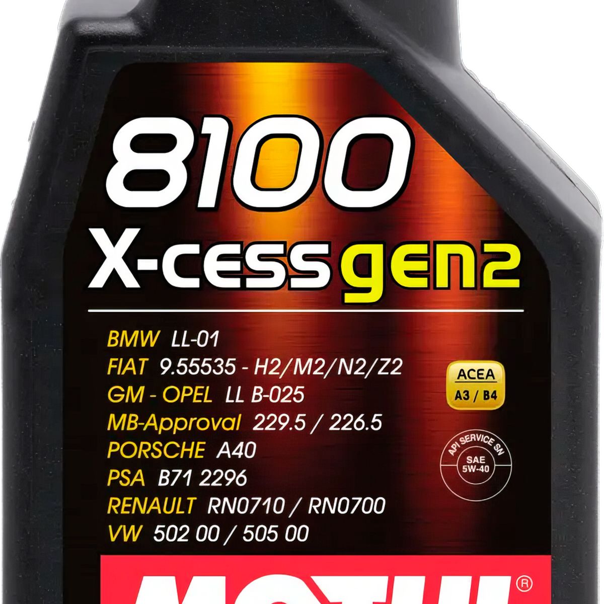 MOTUL - Aceite de Motor 8100 X Cess Gen2 Full Sintetico 5W-40 1LT