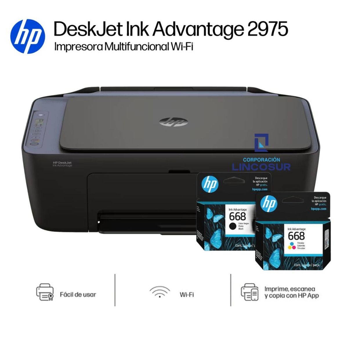 HP - IMPRESORA MULTIFUNCIONAL HP DESKJET INK ADVANTAGE 2975 (AJ4Y5A)