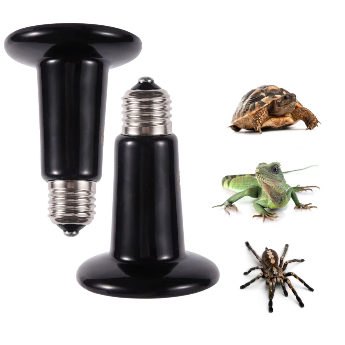 GENERICO - FOCO CERÁMICO DE CALOR 150W E27 REPTILES PARA INCUBADORA PACK X2