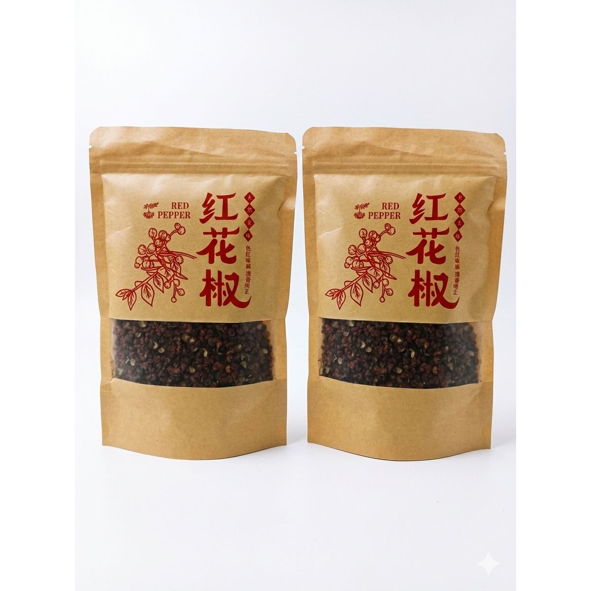 GENERICO - Pack 2 unidades Pimienta de Sichuan Roja Premium 100g - Especia China Auténtica