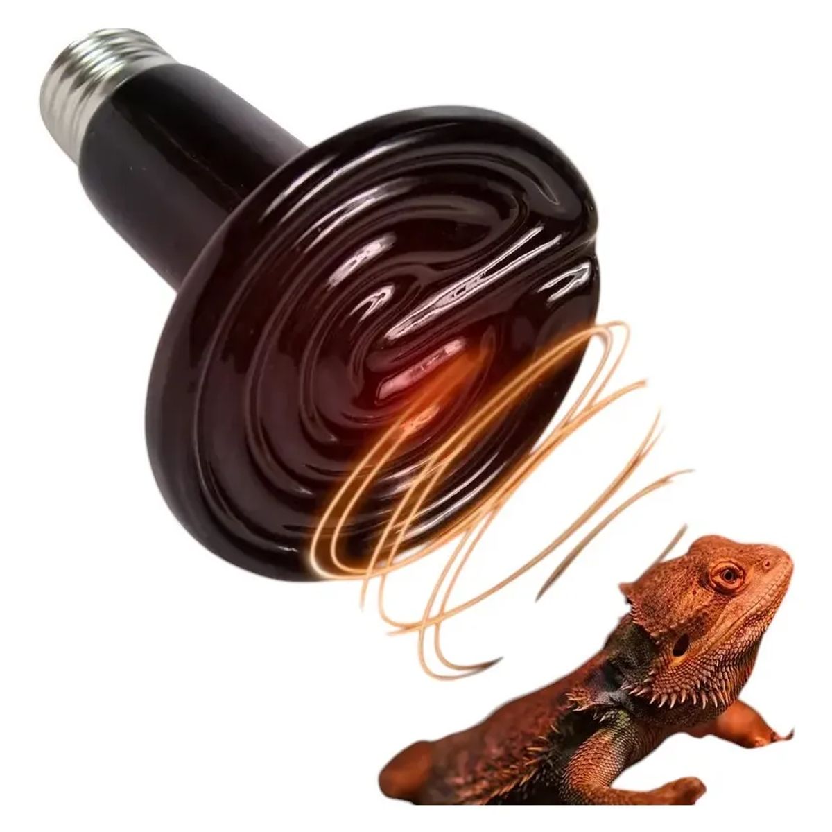 GENERICO - FOCO CERÁMICO DE CALOR 200W E27 REPTILES PARA INCUBADORA PACK X3