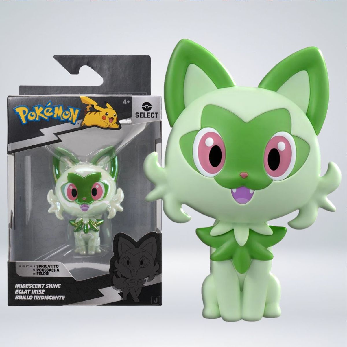 POKEMON - FIGURA POKEMON SELEC BRILLO IRIDISCENTE - SPRIGATITO