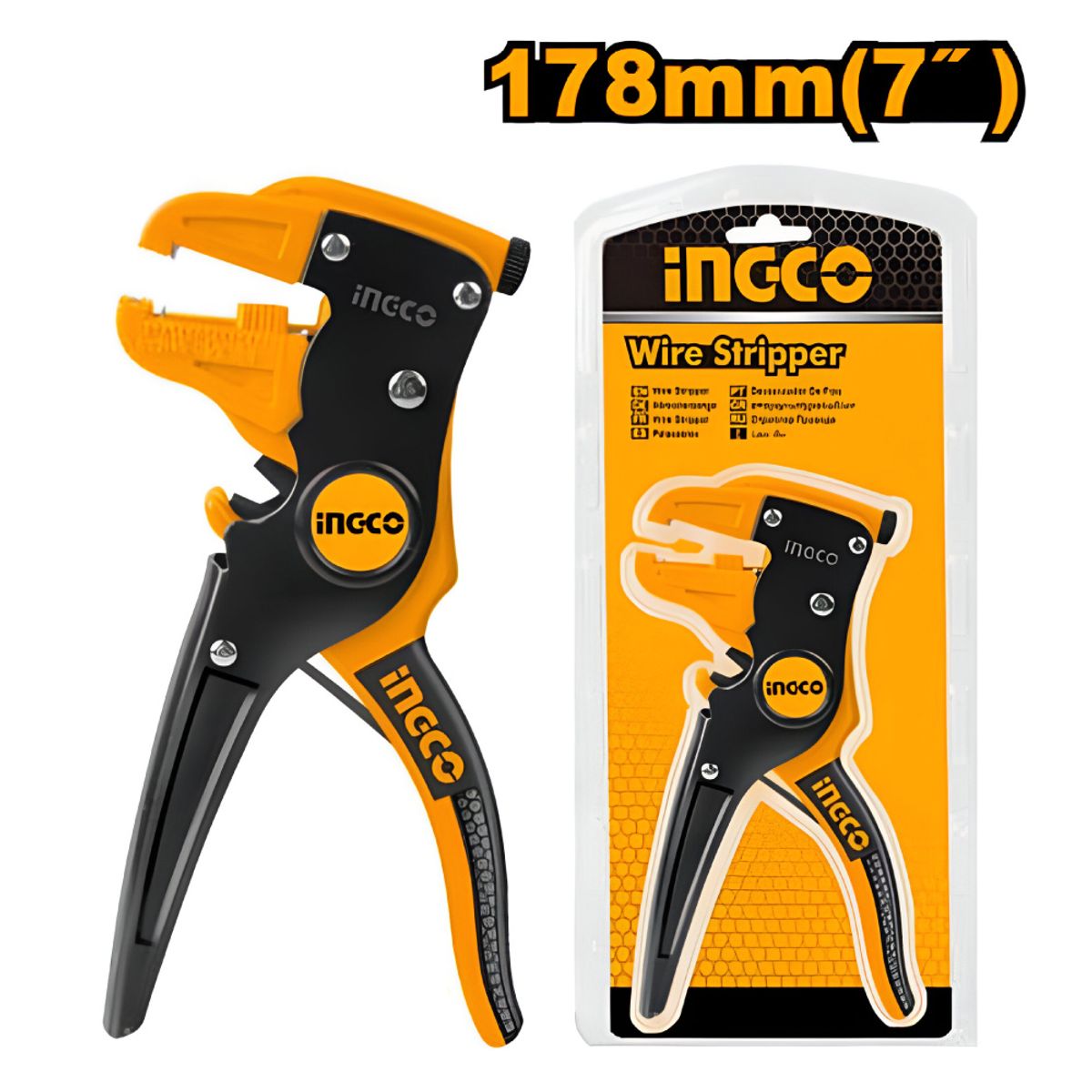 INGCO TOOLS - ALICATE PINZA PELACABLE INGCO 7 178MM HWSP15608