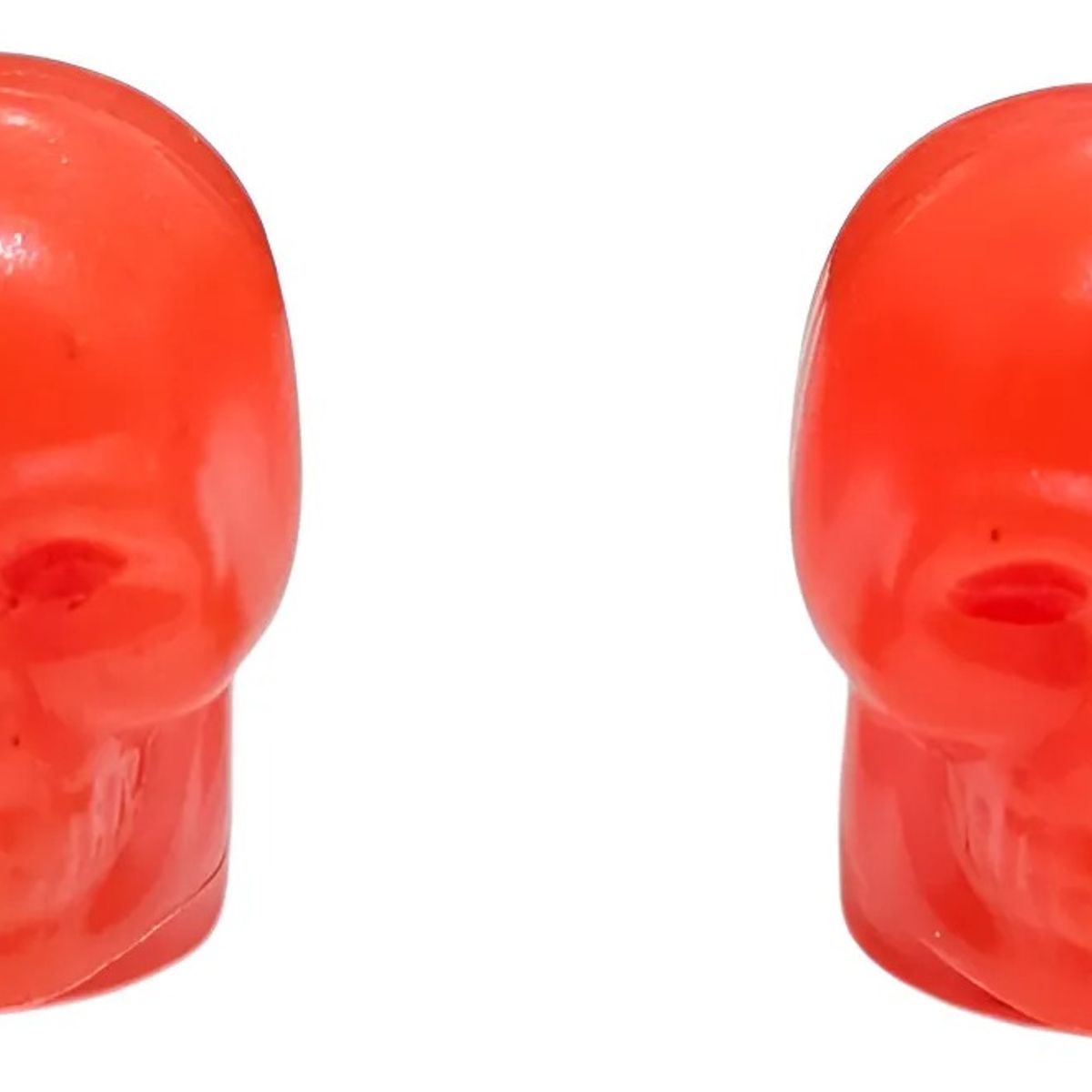 GENERICO - Tapa Pitón De Llanta Modelo Calavera Universal Rojo Neón 4Pcs