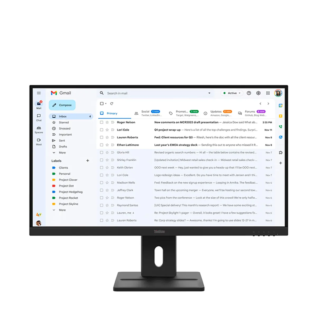 LENOVO - Monitor Lenovo ThinkVision E27-40, 27 WLEDFHDIPSHDMI x1DP x1VGA x1Parlantes 2Wx2