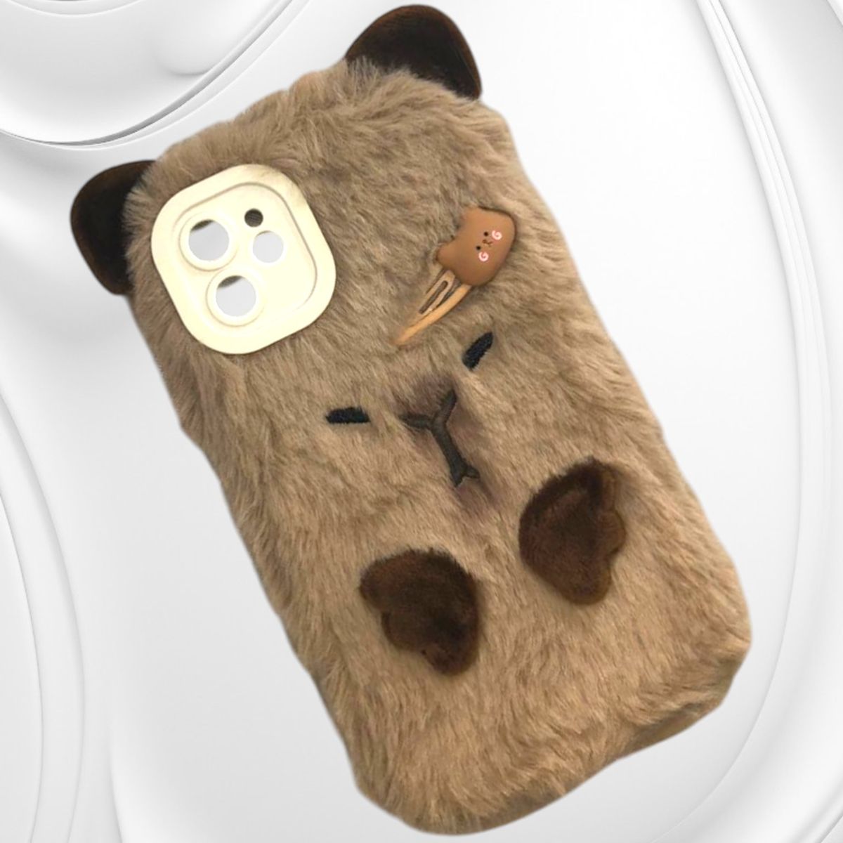GENERICO - CASE IPHONE 11 CAPIBARA FORRO PELUCHE