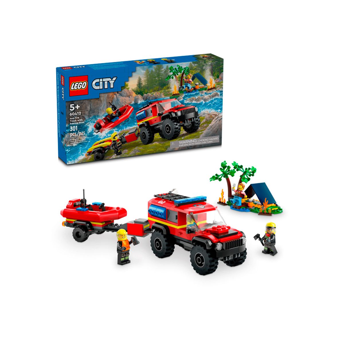 LEGO - LEGO City 4x4 Fire Truck with Rescue Boat 60412