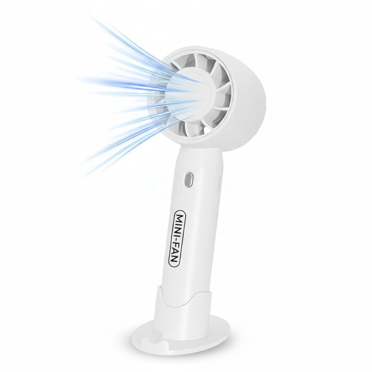 GENERICO - Ventilador de Mano Portátil T-10 Recargable 2 en 1 con Soporte Para Celular - Blanco