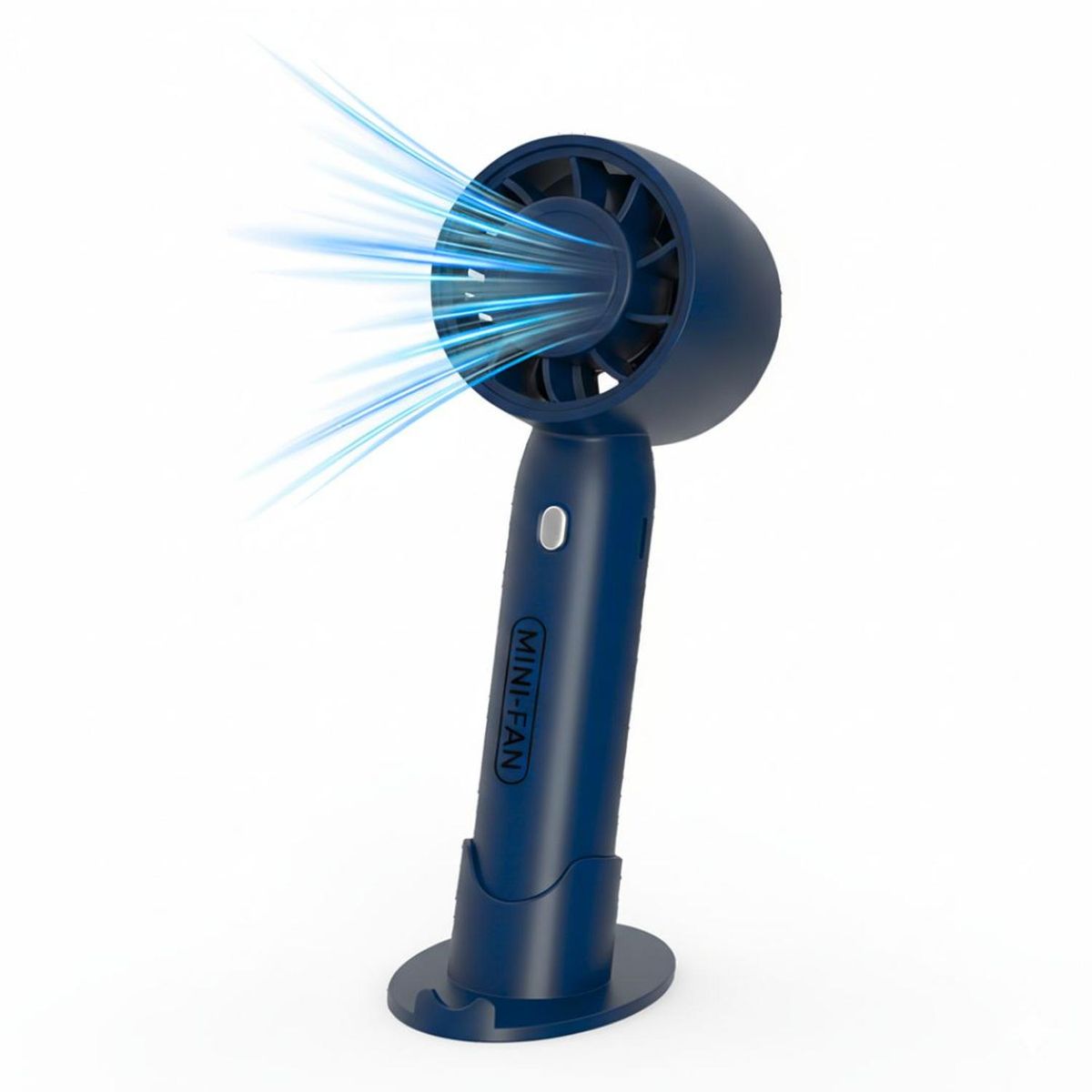 GENERICO - Ventilador de Mano Portátil T-10 Recargable 2 en 1 con Soporte Para Celular - Azul