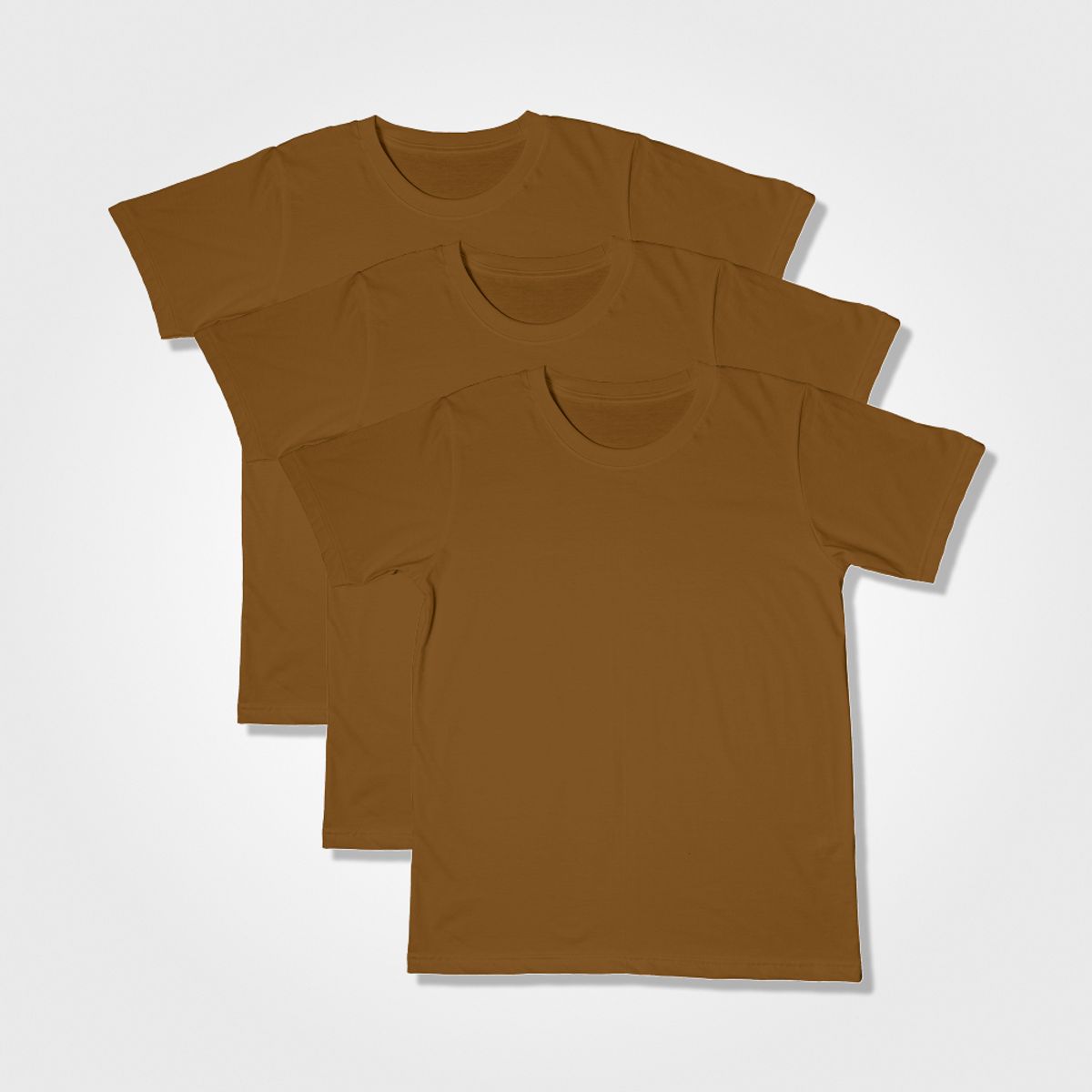 MANYA - Polo Hombre Pack 3 Básicos - Color Camello