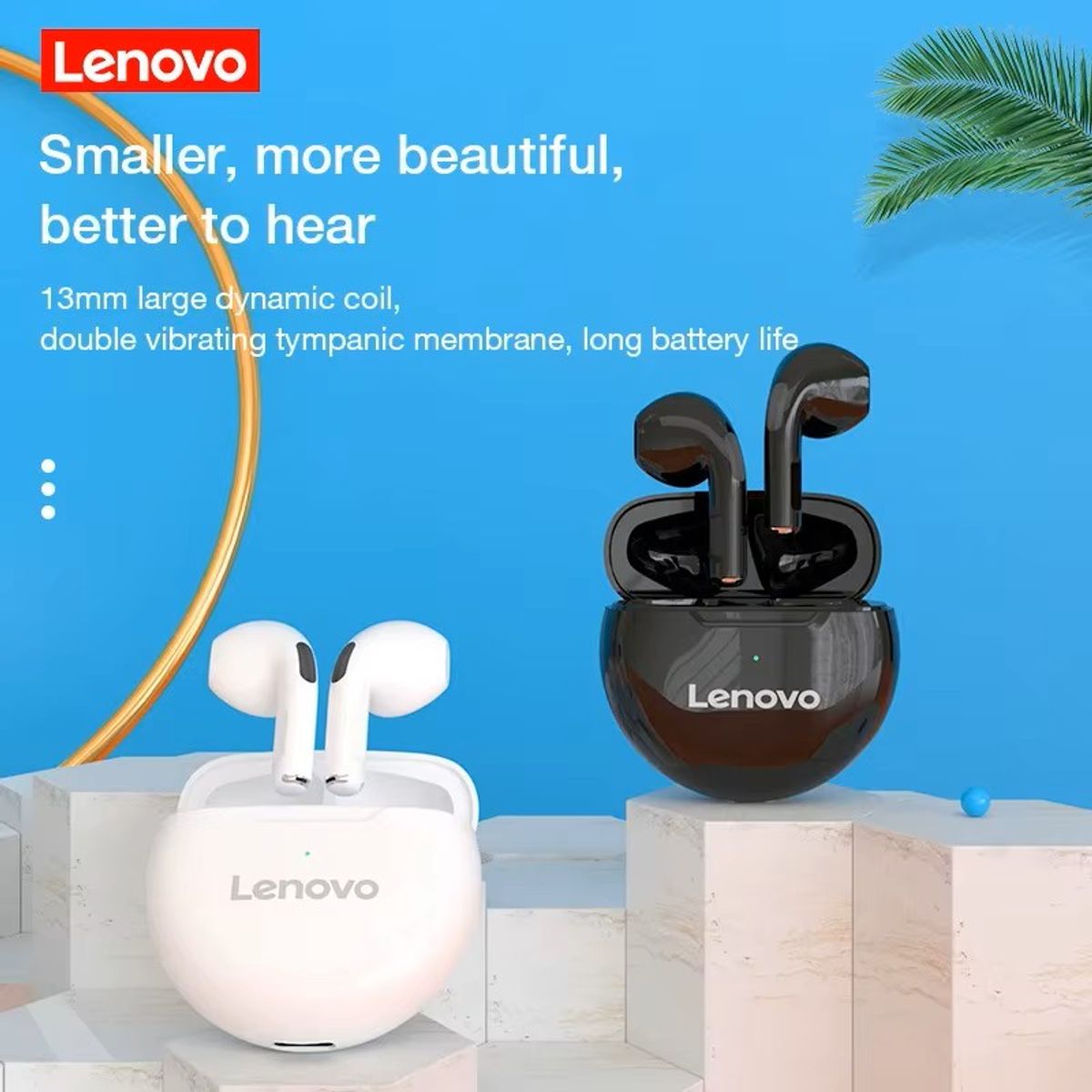 LENOVO - Audífonos Bluetooth Lenovo HT38 Black