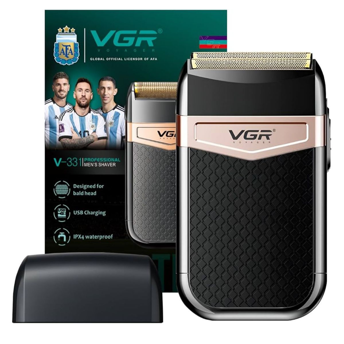 AFEITADORA PROFESIONAL VGR V-331 COLOR NEGRO CON CARGA USB WATERPROOF, marca GENERICO - Foto Principal