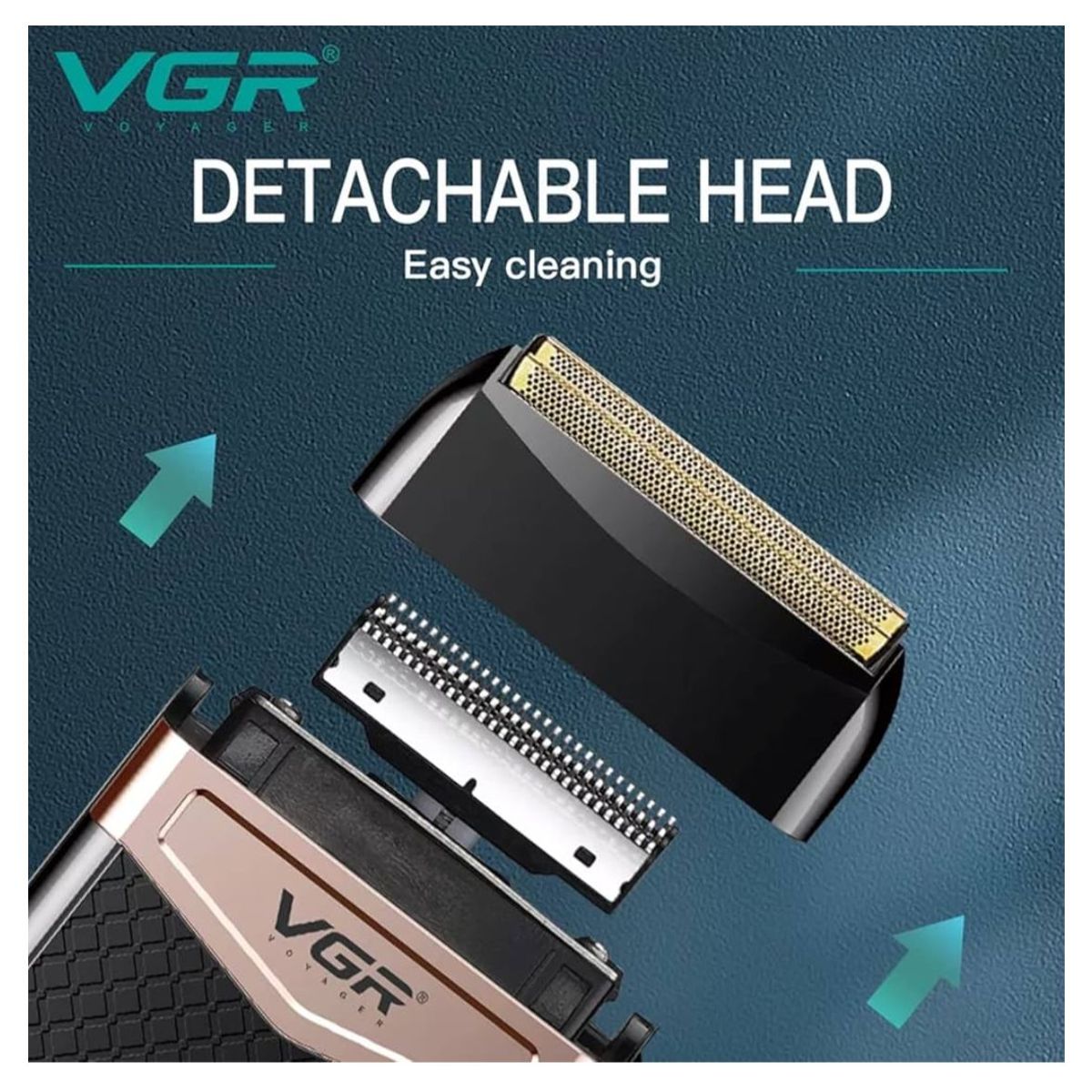 AFEITADORA PROFESIONAL VGR V-331 COLOR NEGRO CON CARGA USB WATERPROOF, marca GENERICO - Foto 2