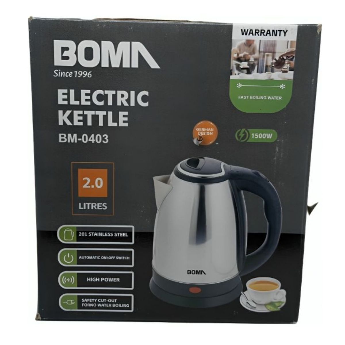 MORITA BAG STORE - HERVIDOR ELECTRICO ACERO INOXIDABLE 2 LITROS