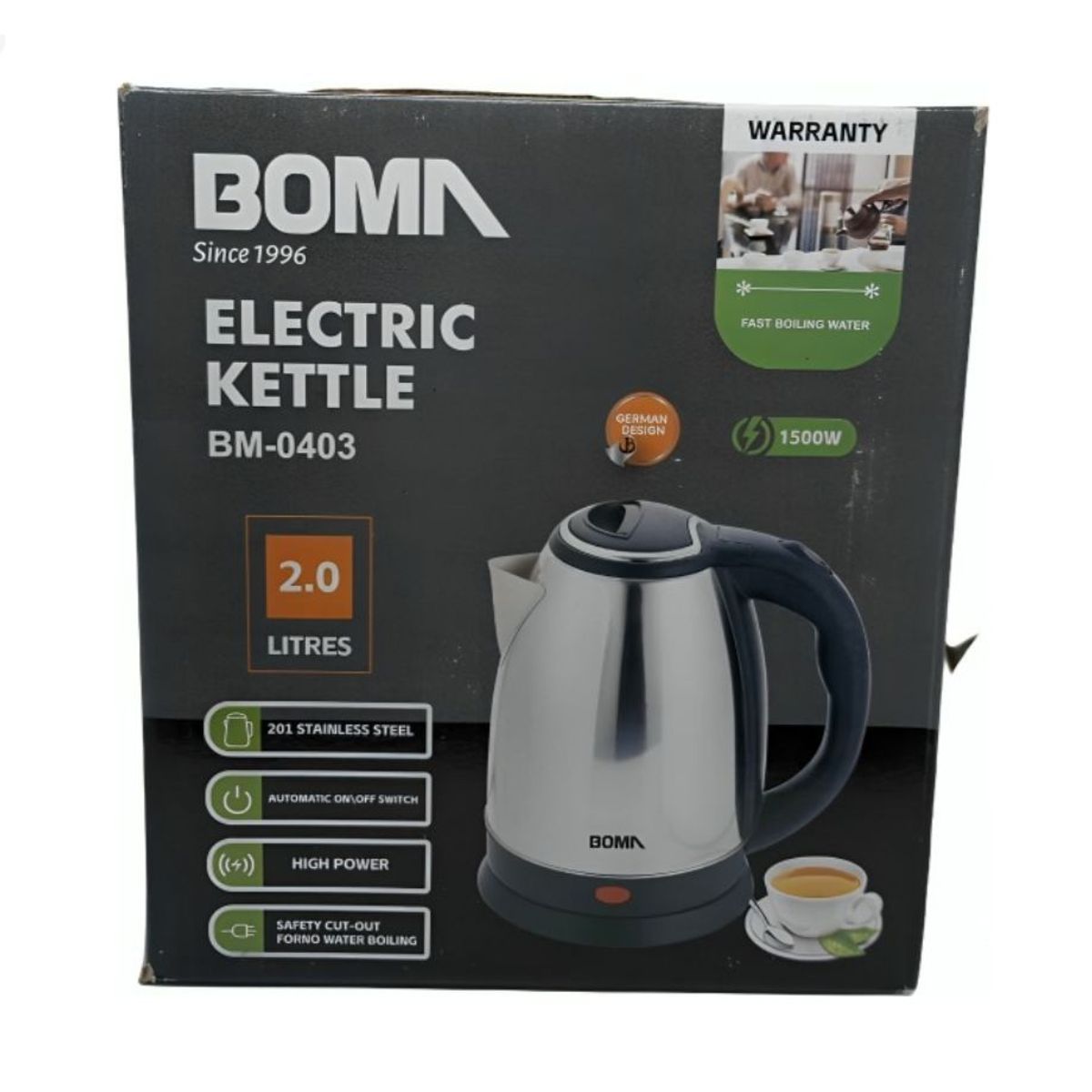 MORITA BAG STORE - HERVIDOR ELECTRICO ACERO INOXIDABLE 2 LITROS