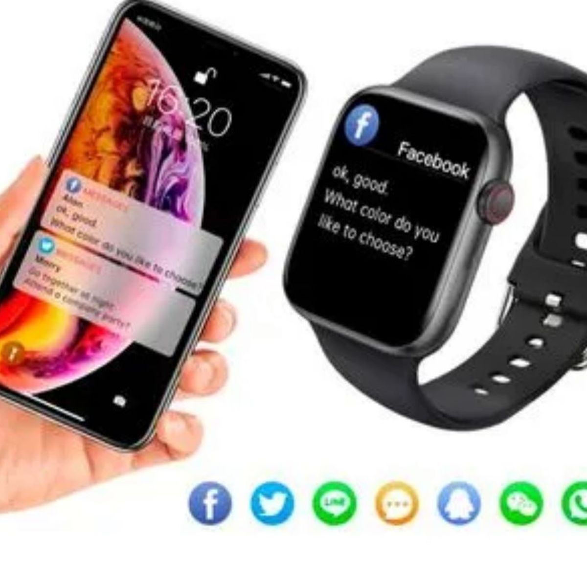 MORITA BAG STORE - SMARTWATCH I9 PRO MAX SERIE 9 CORREA NEGRA