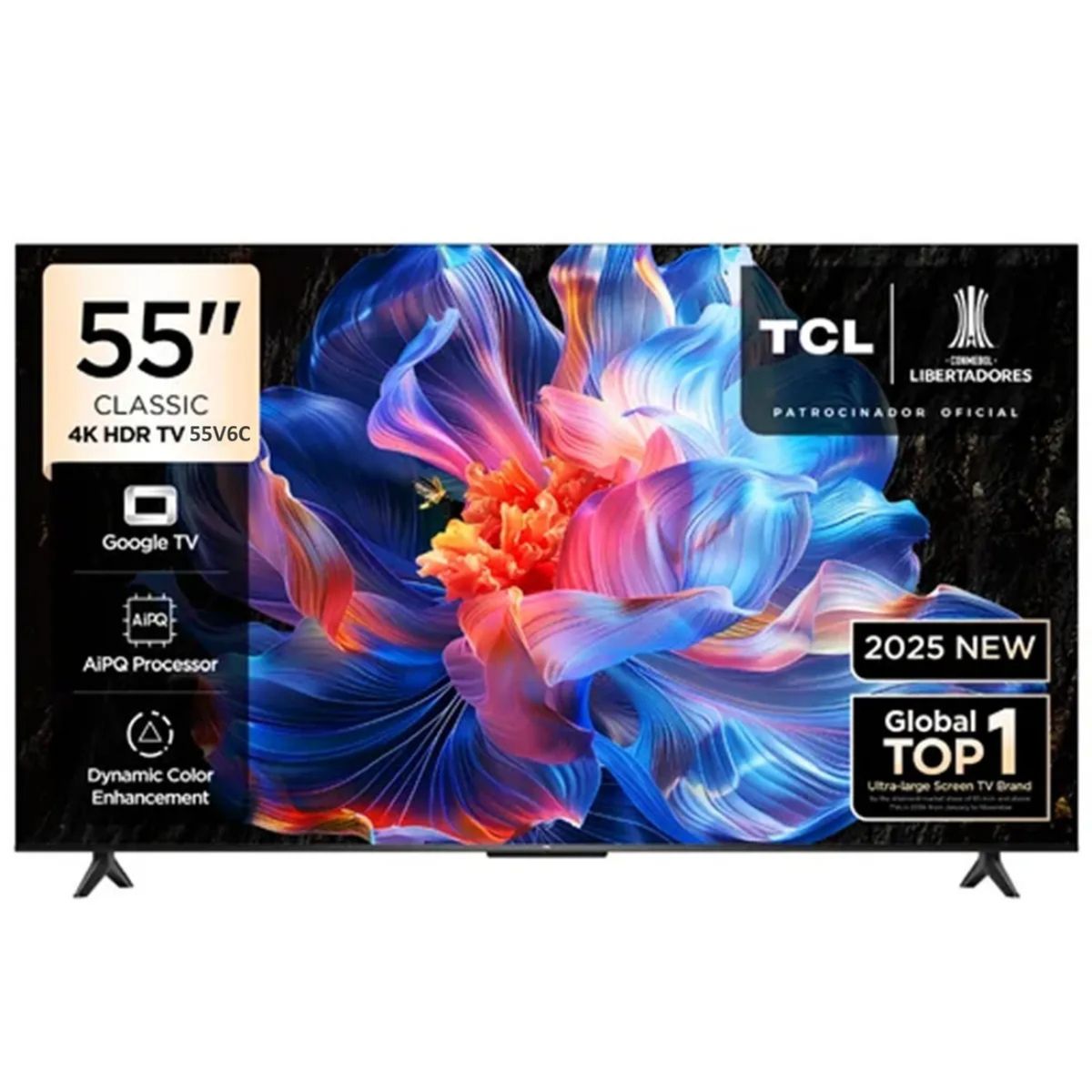 TCL - TELEVISOR TCL 55 4K UHD SMART TV CON GOOGLE TV 55V6C 2025