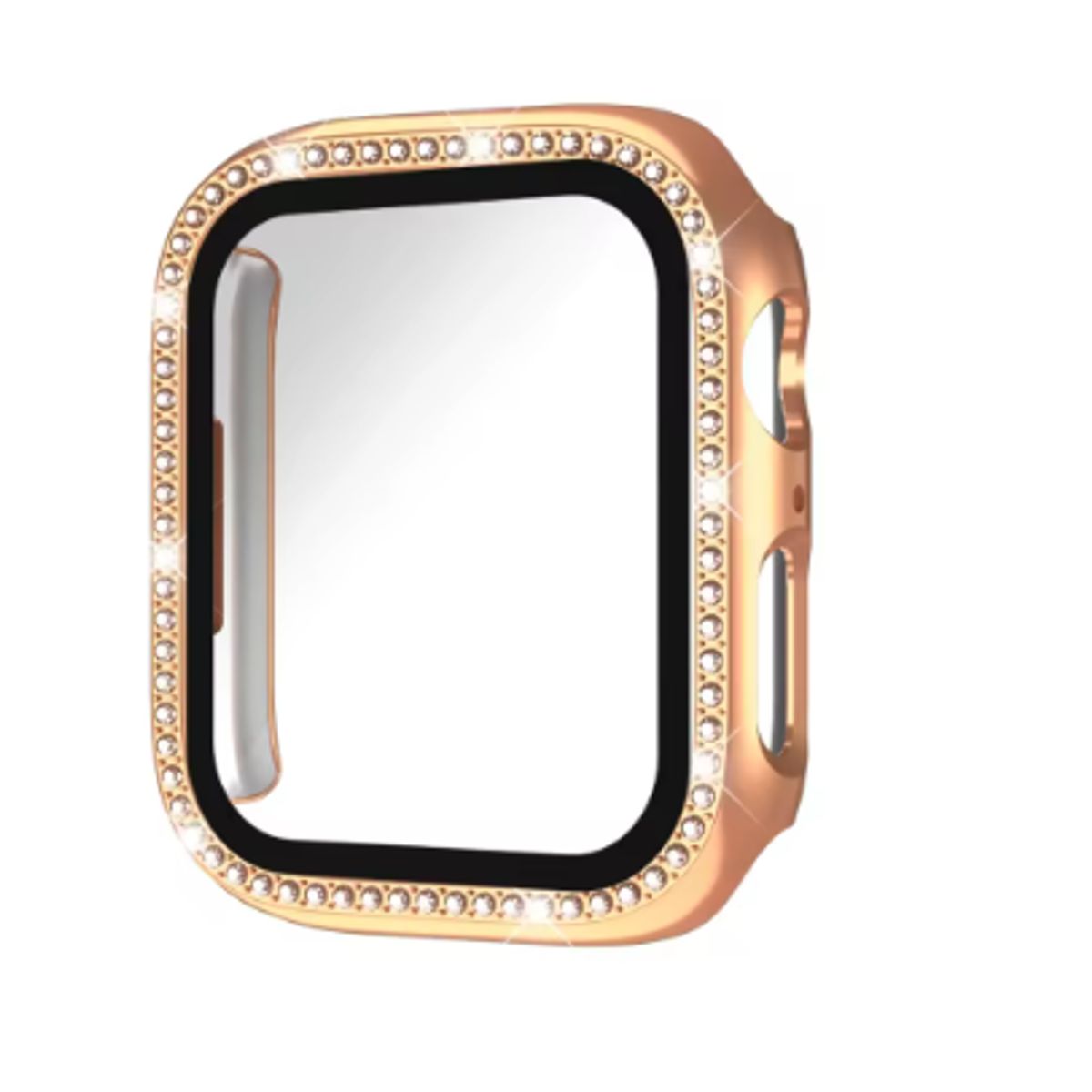 GENERICO - Bumpers para Apple Watch una Fila Diamante 44mm - ROSA GOLD