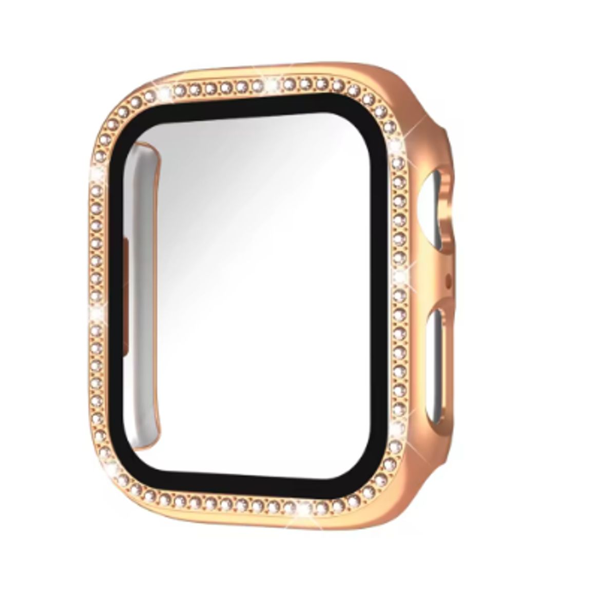 GENERICO - Bumpers para Apple Watch una Fila Diamante 44mm - ROSA GOLD