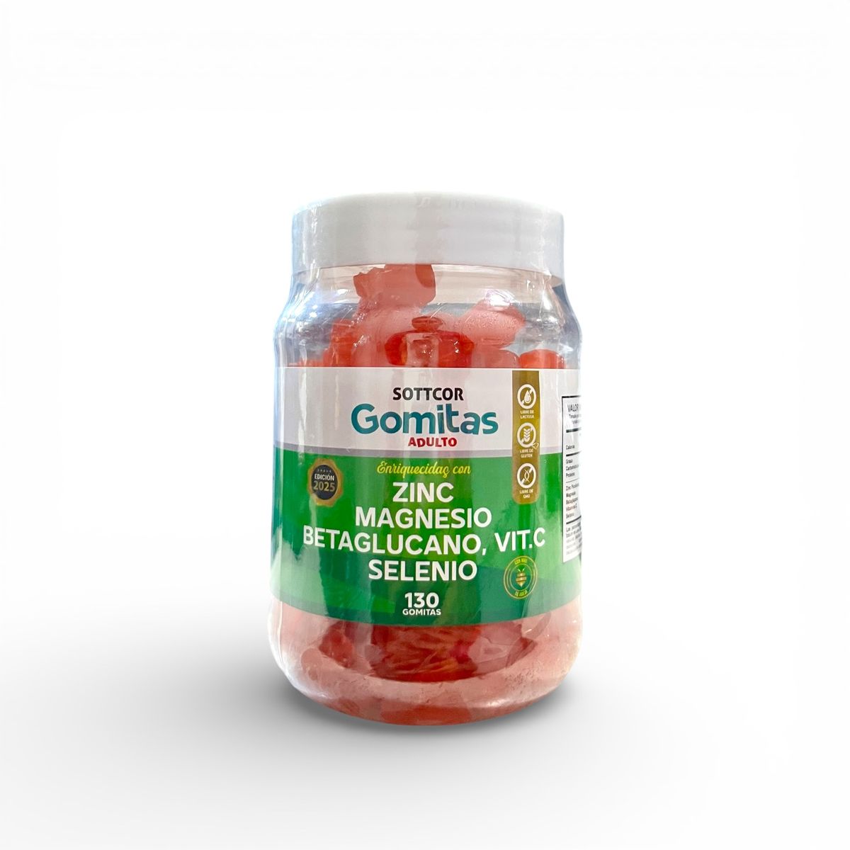 GENERICO - Sottcor Gomitas de Zinc para Adultos 130 Gomitas Suplemento Alimenticio