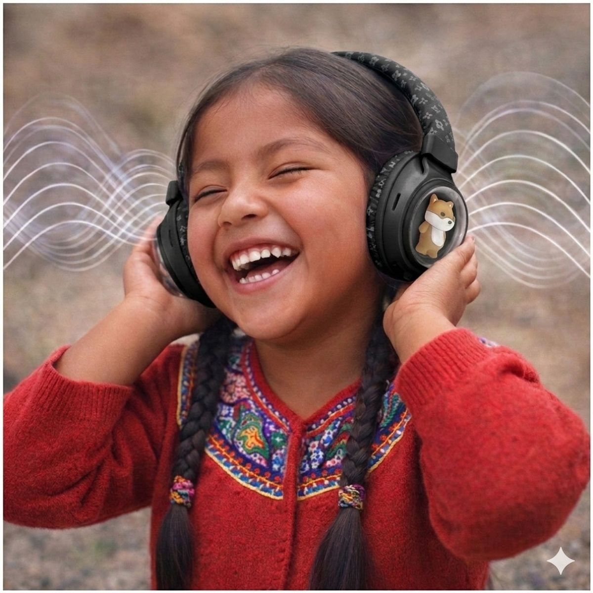 GENERICO - Audífonos Inalámbricos Diseño Perrito Cute Tipo Vincha Negro