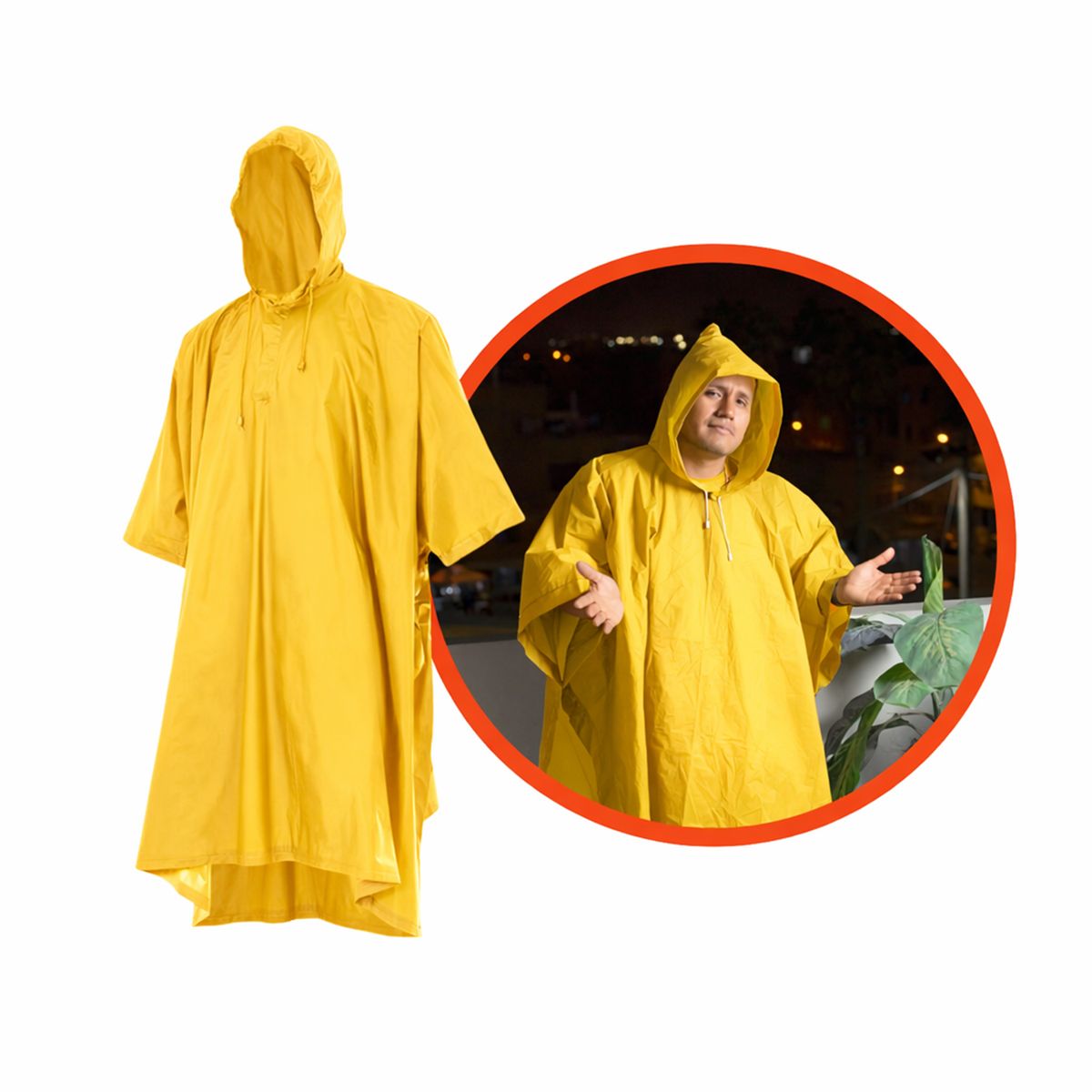 Poncho para Lluvia Termosellado Re-utilizable, marca EMERGENCY KIT PERU - Foto Principal