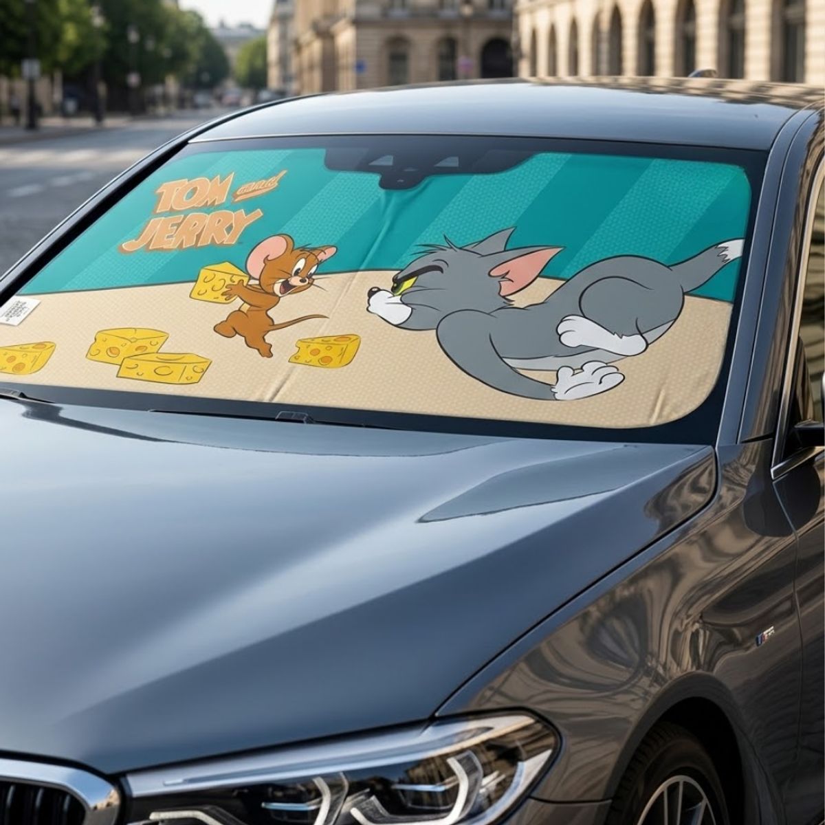 GENERICO - Parasol para Auto Gato y Ratón 70x130cm