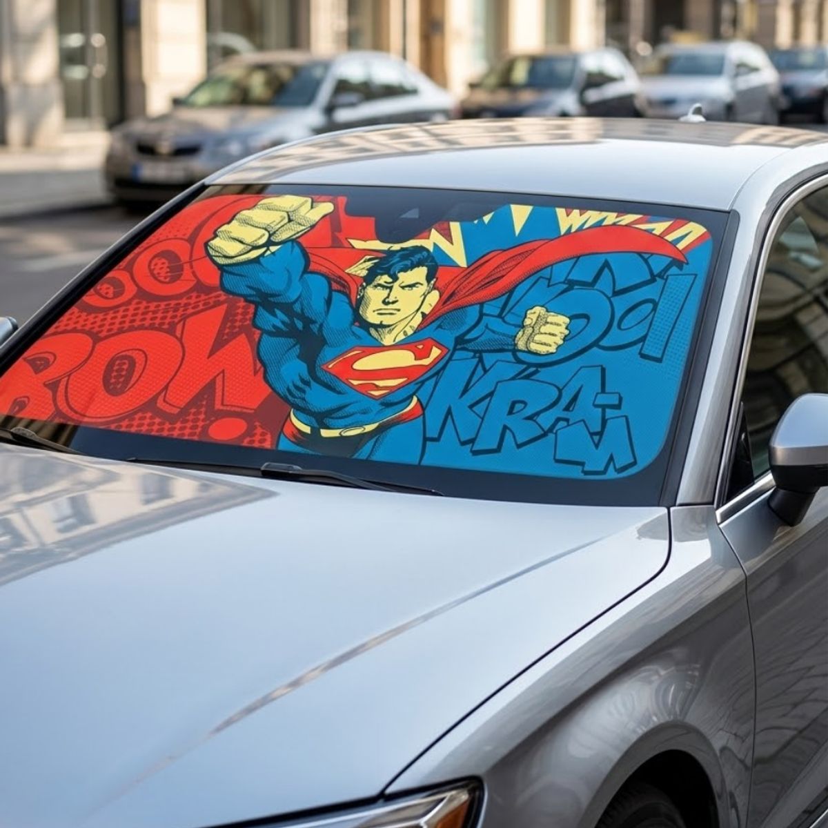 GENERICO - Tapasol para Auto Superhéroe Volador 70x130cm