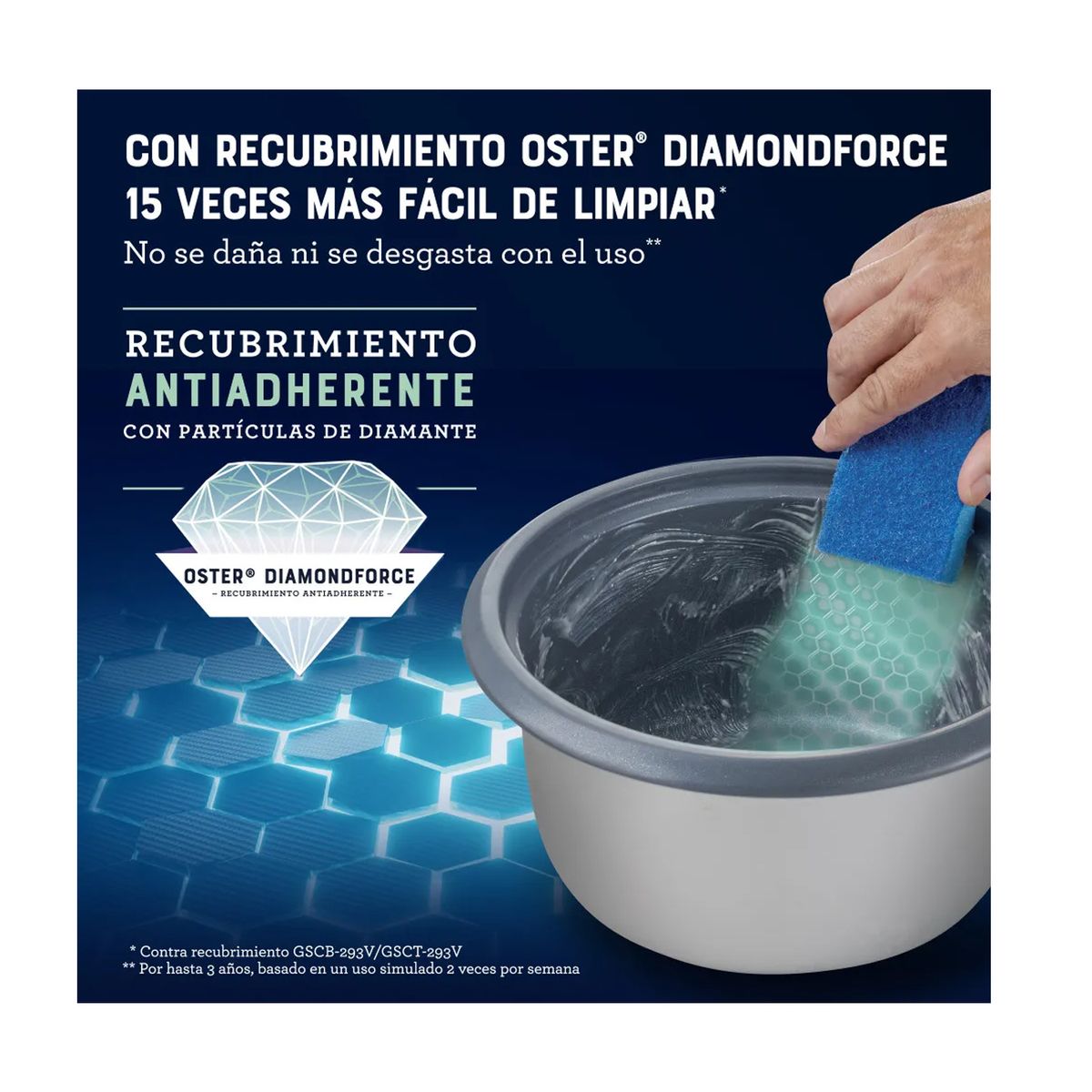 OSTER - Olla Arrocera Oster de 1 8L DiamondForce CKSTRCB10DFSKE Gris