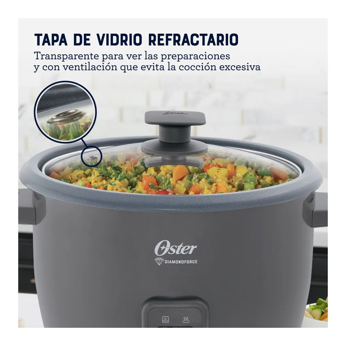 OSTER - Olla Arrocera Oster de 1 8L DiamondForce CKSTRCB10DFSKE Gris
